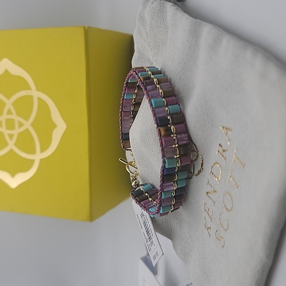 NWT KENDRA SCOTT BREE BEADED STATEMENT EARRINGS & BRACELET SET - Picture 7 of 9